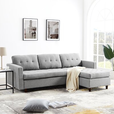 Encline 85.83'' Right Hand Facing Modular Sofa & Chaise - Image 0