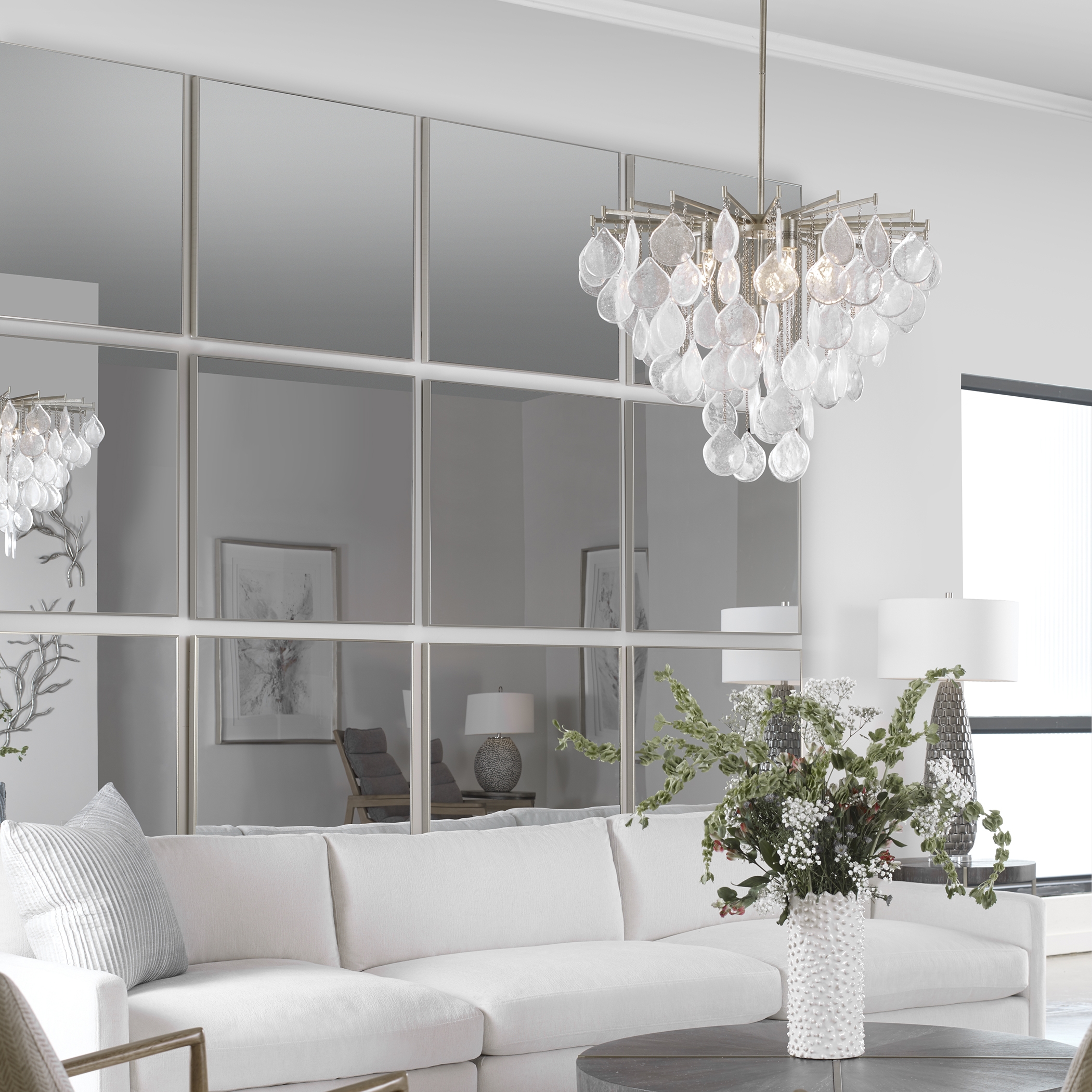 Alexo Silver Square Mirror - Image 1