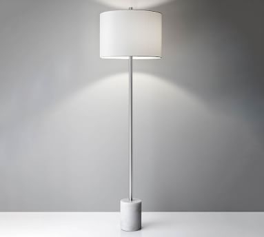 Geoff Marble Floor Lamp, White - Image 1