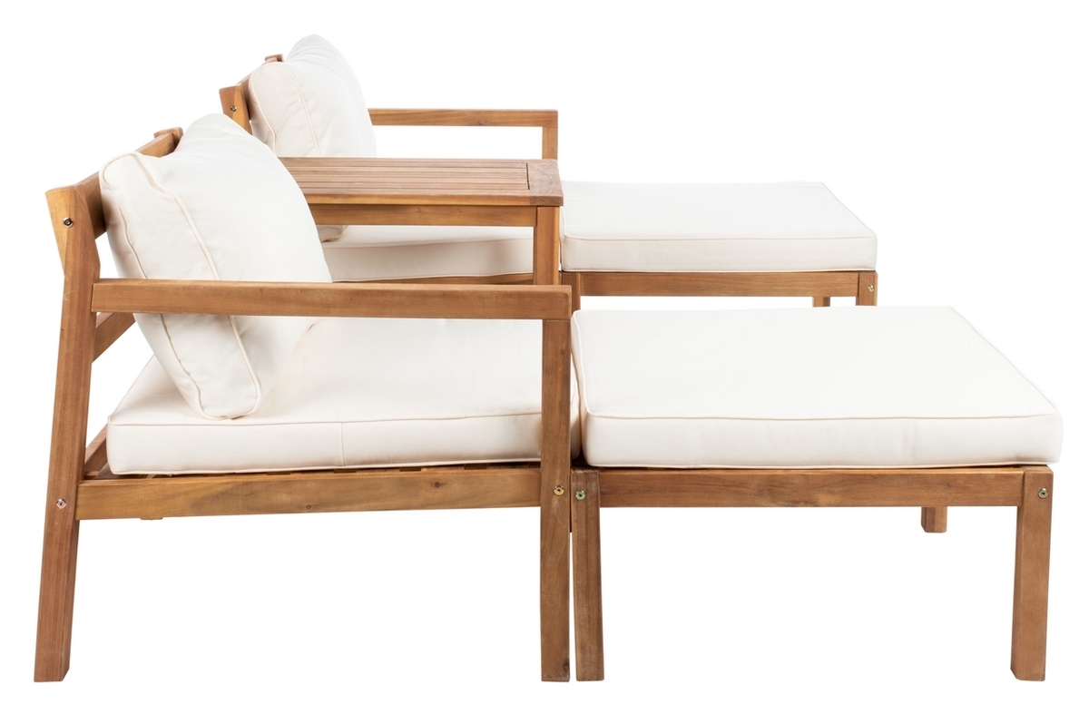 Pratia 5 Pc Outdoor Set - Natural/Beige - Safavieh - Image 4