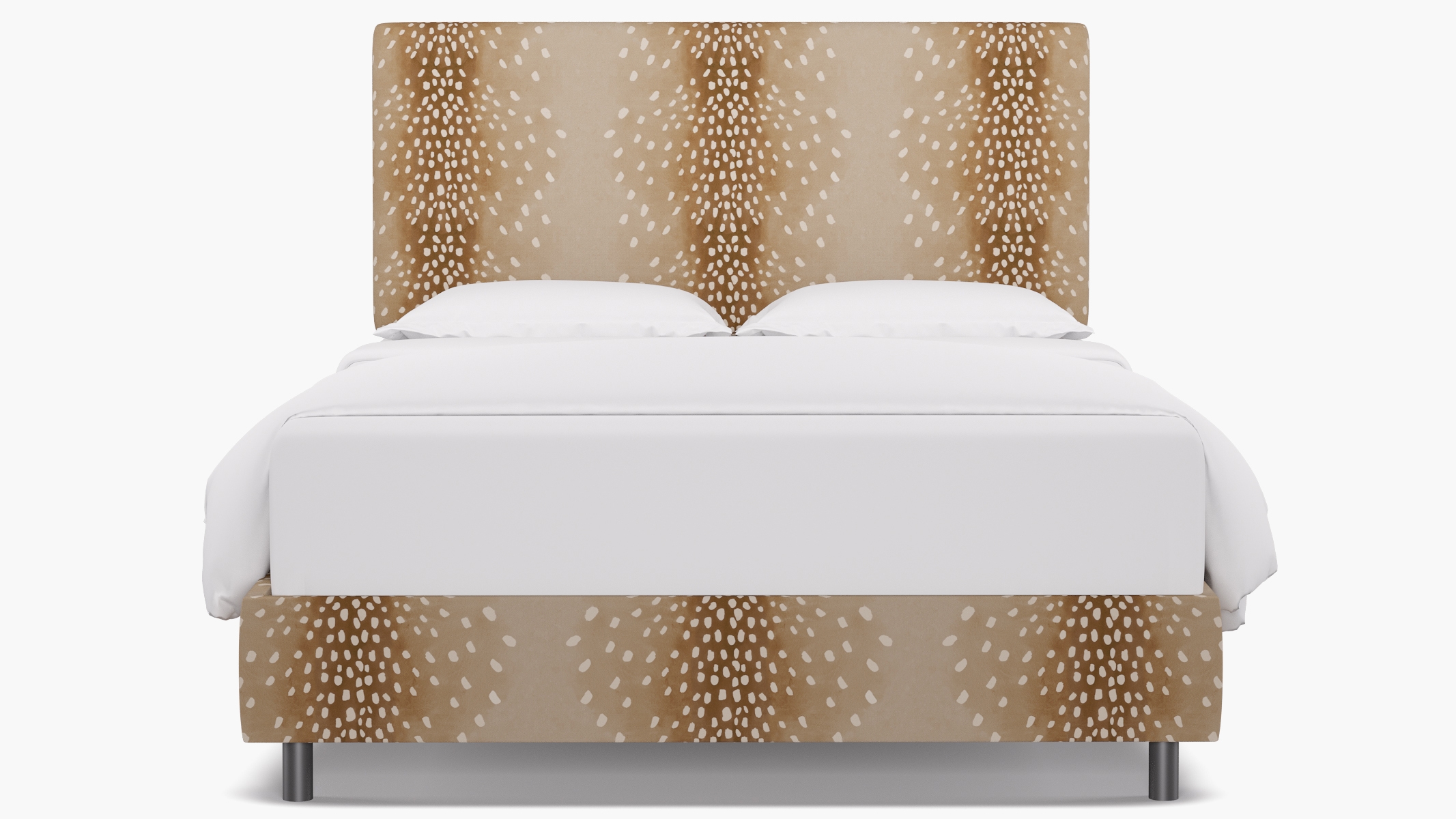 Square Back Bed, Fawn, Queen - Image 0