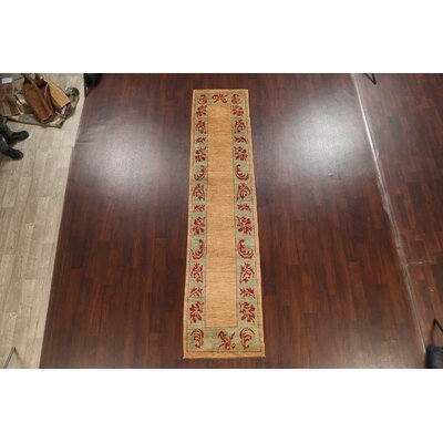 One-of-a-Kind Hand-Knotted 2'6" X 11'2" Area Rug in Rust - Image 0