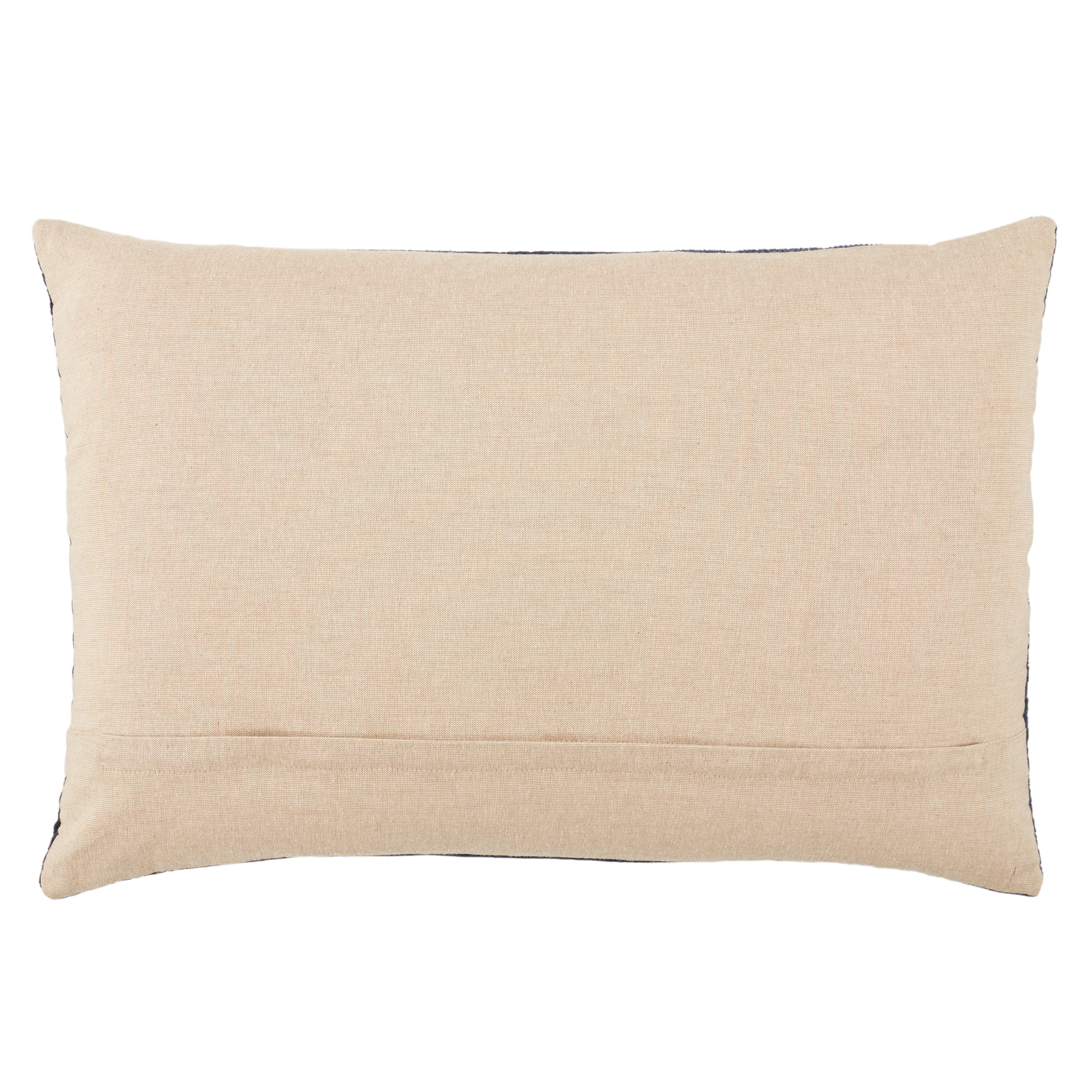 Deco Embroidered Lumbar Pillow, Gray, 24" x 16" - Image 1