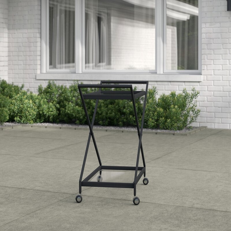 Generoso Outdoor Iron Bar Serving Cart - Image 9