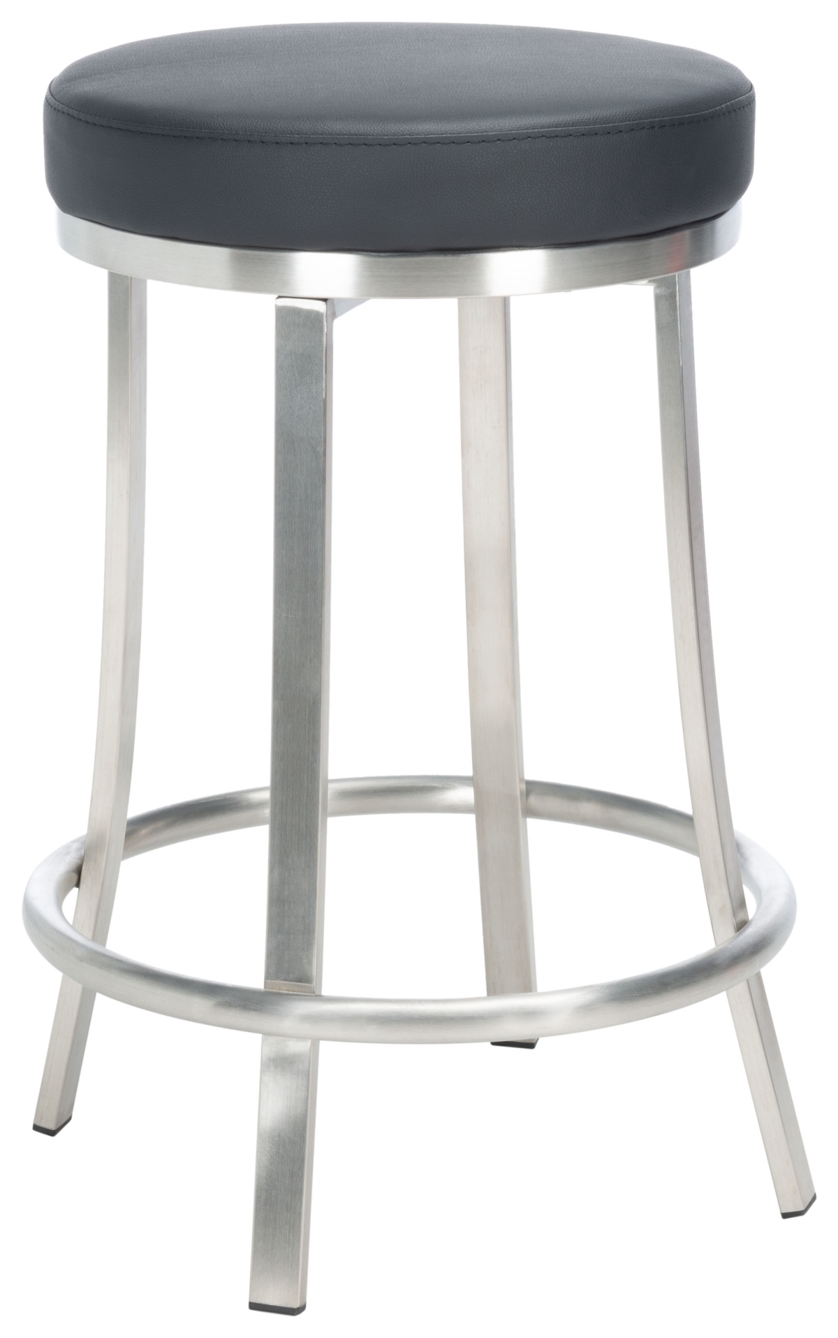 Obito Swivel Counter Stool - Black - Safavieh - Image 4
