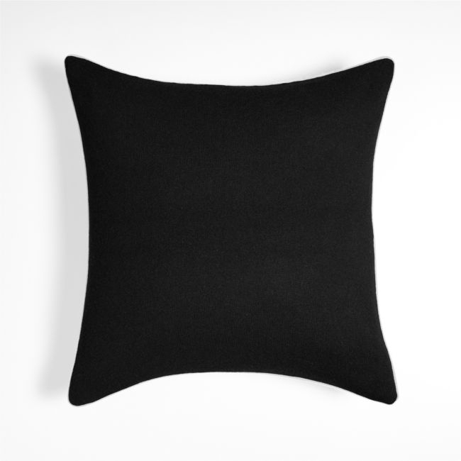 Bardot 20 Recycled Cashmere and Wool Ink Black Pillow Cover - Image 0