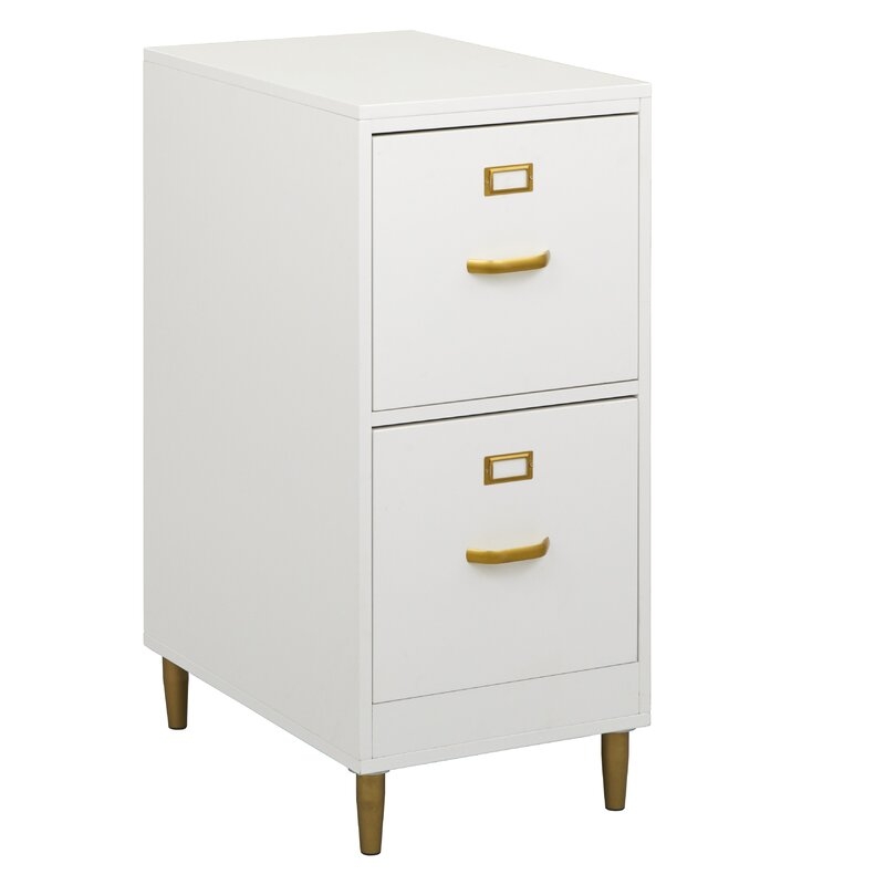 Dahle 2-Drawer Vertical Filing Cabinet, White - Image 0