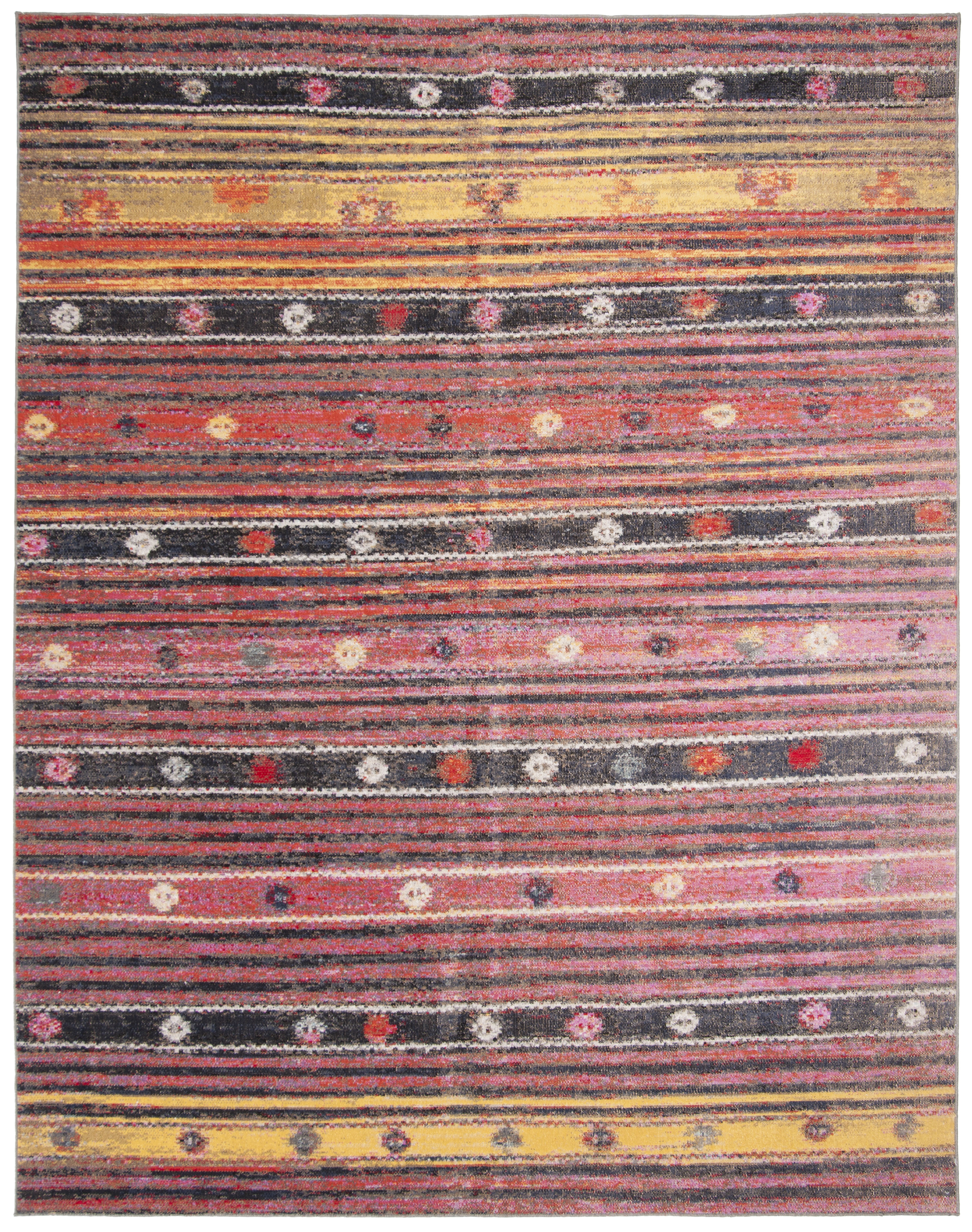 Arlo Home Indoor/Outdoor Woven Area Rug, MTG217P, Rust/Multi,  8' X 10' - Image 0