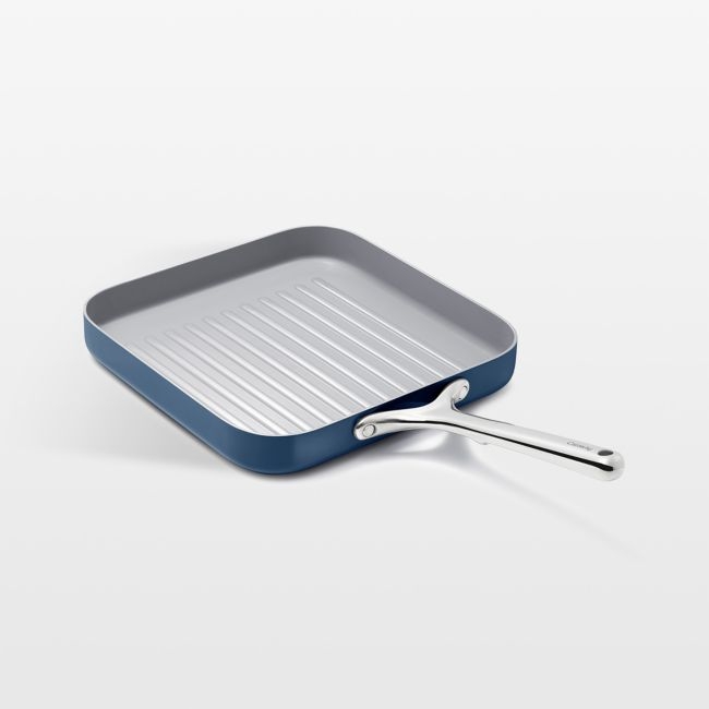 Caraway ® Navy Ceramic Non-Stick Square Grill Pan - Image 0