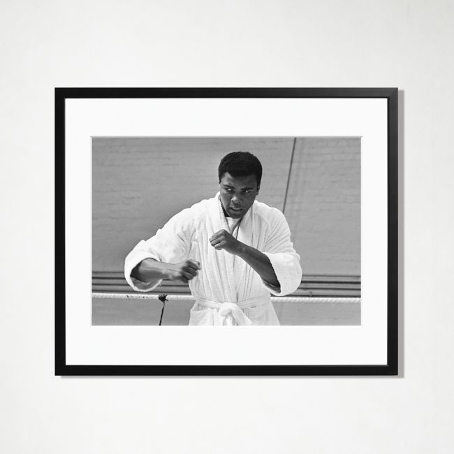 'Cassius Clay at London Training' Photographic Print in Black Frame 25"x21" - Image 0