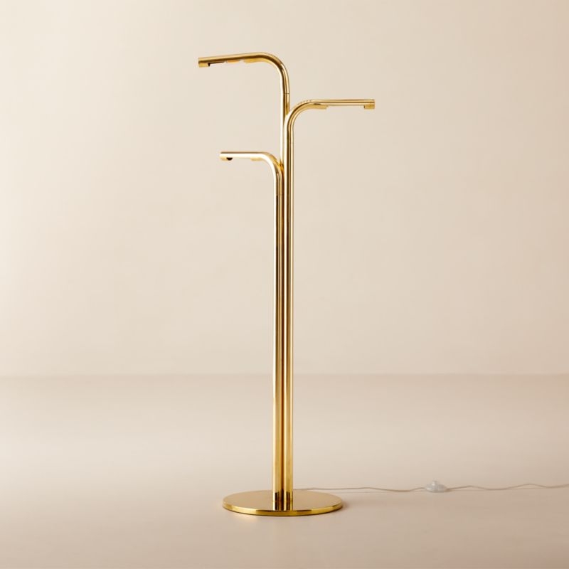 Viewpoint Articulating Brass Task Floor Lamp - Image 2