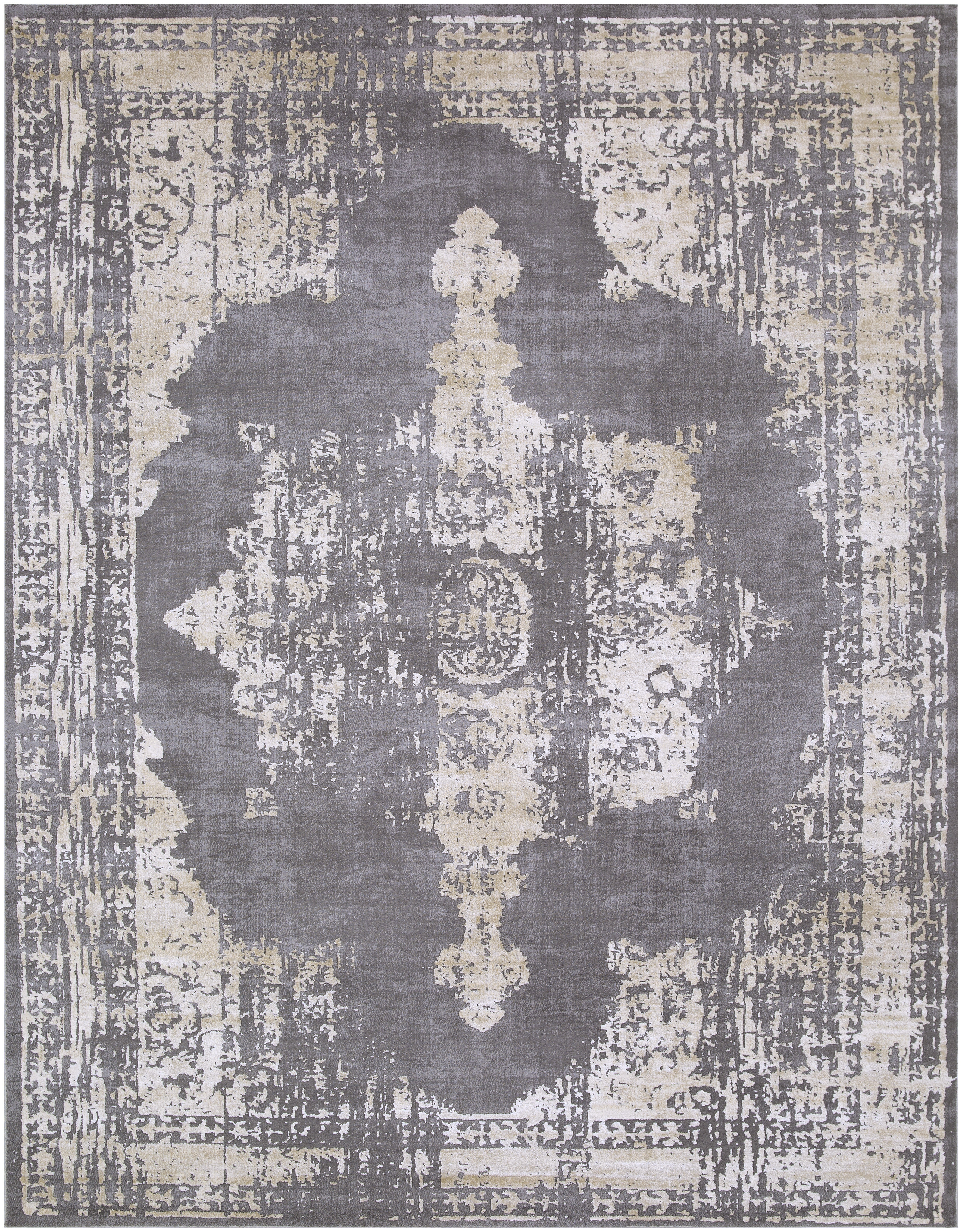 Tibetan Gray Indoor 8'10" x 12'4" Machine Woven Rug - Image 0