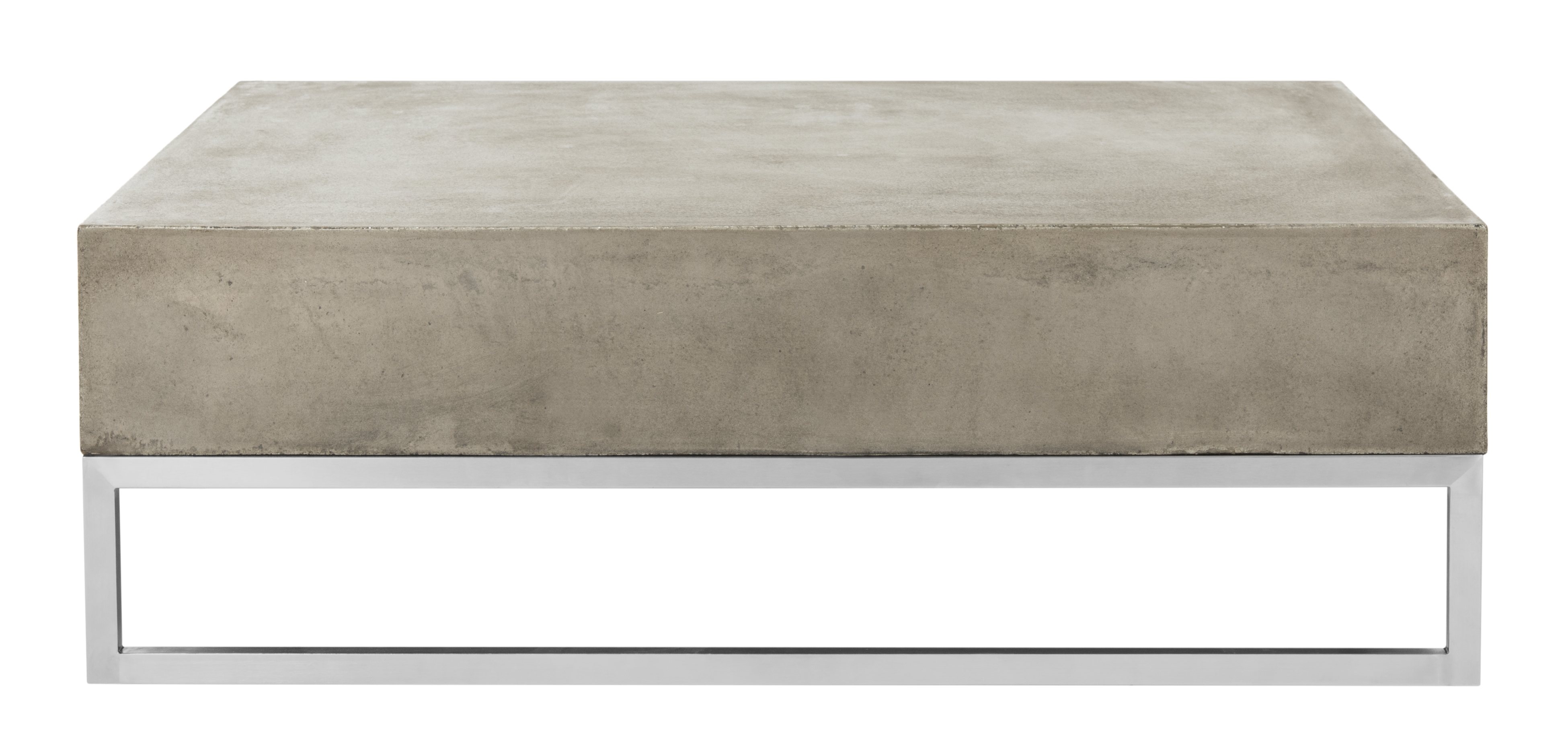 Eartha Indoor/Outdoor Modern Concrete 11.42-Inch H Coffee Table - Dark Grey - Safavieh - Image 2
