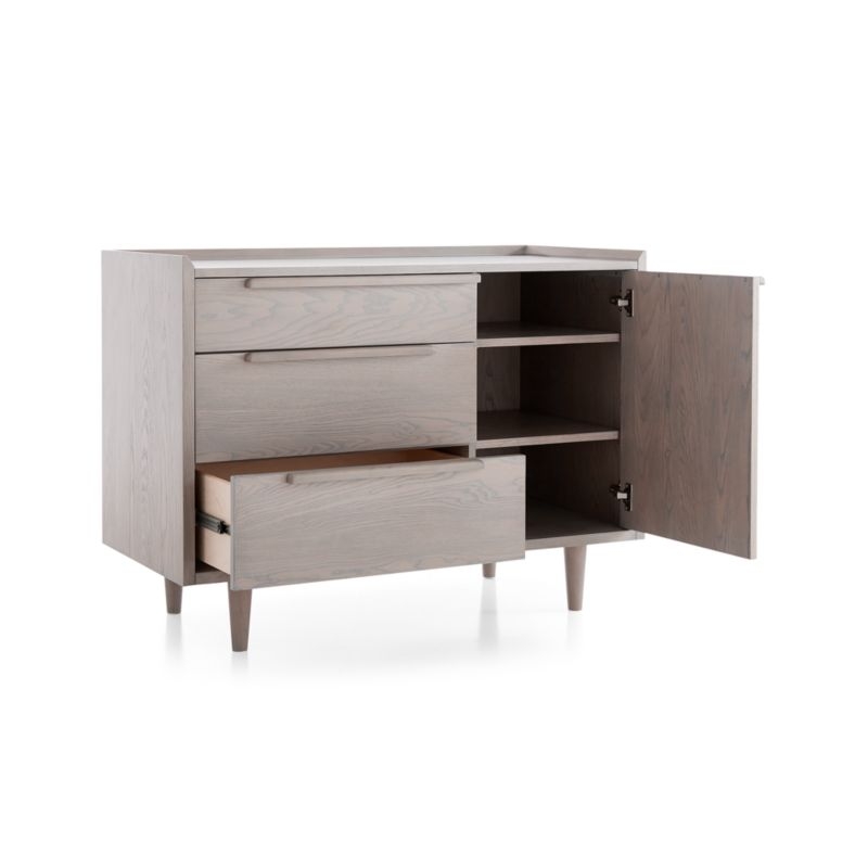 Tate Small Stone Grey Wood 3-Drawer Chest - Image 2