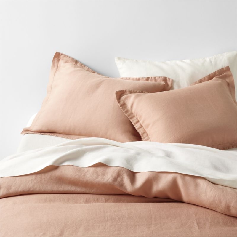 New Natural Hemp Terracotta Standard Bed Pillow Sham - Image 1