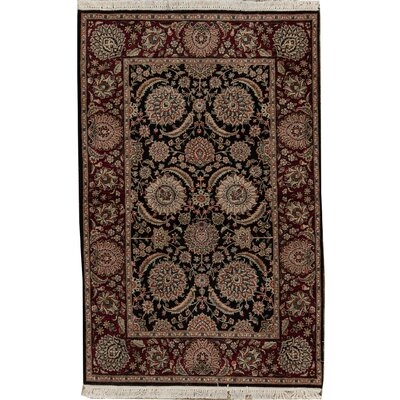 Aubusson Oriental Hand Knotted Wool Brown/Black Area Rug - Image 0
