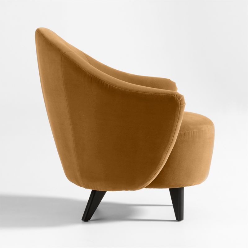 Sensorio Swoop Arm Velvet Accent Chair by Athena Calderone - Image 5