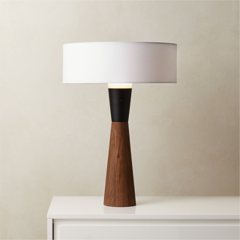 Exposior Walnut Table Lamp Model 2011 - Image 1