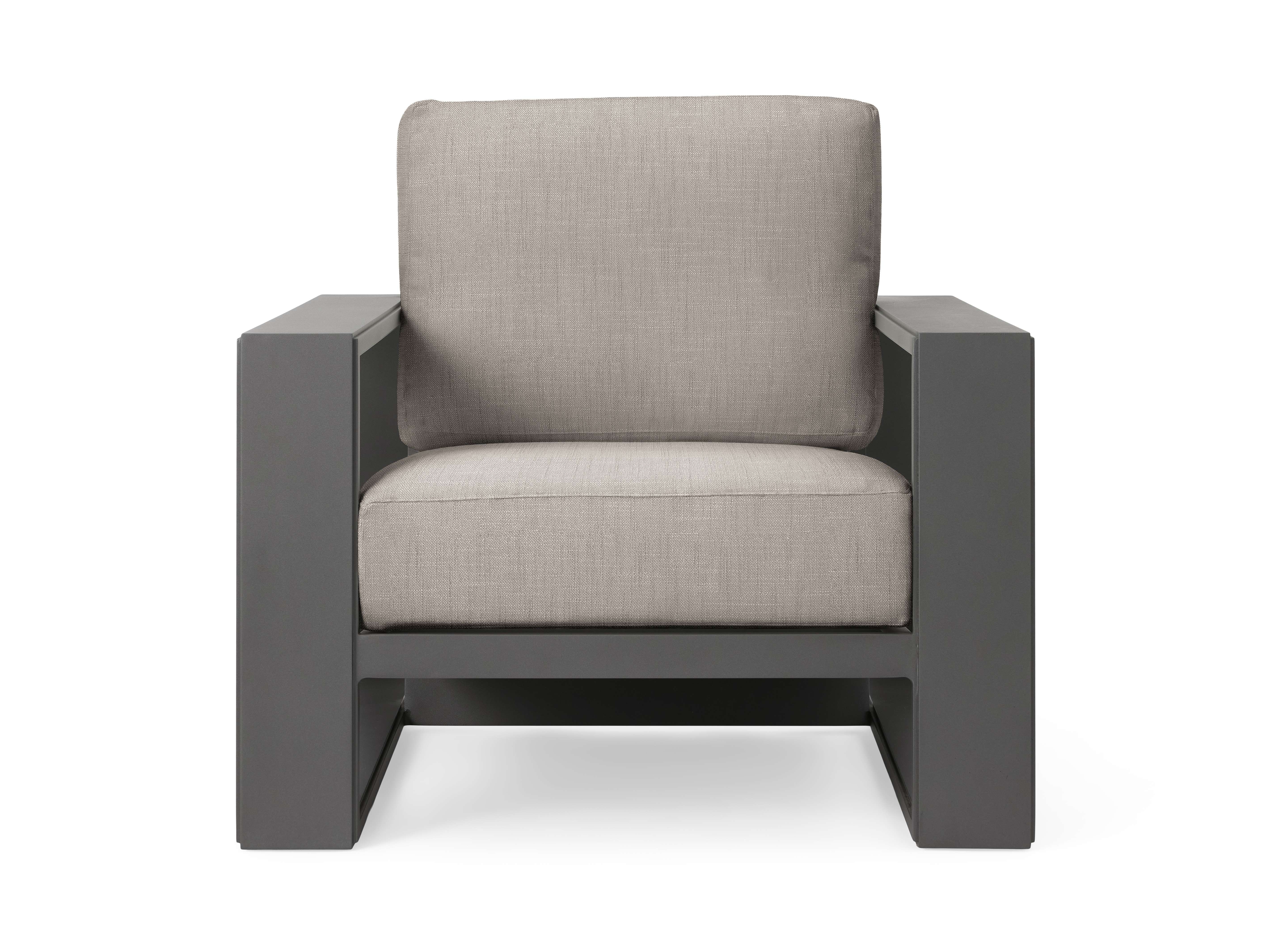 Canyon Outdoor Lounge Chair Aluminum in Gray  Starboard Zinc - Image 0