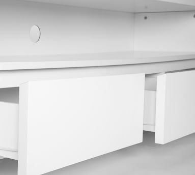 Arcadia 59" Media Console with Drawers, Matte White - Image 1