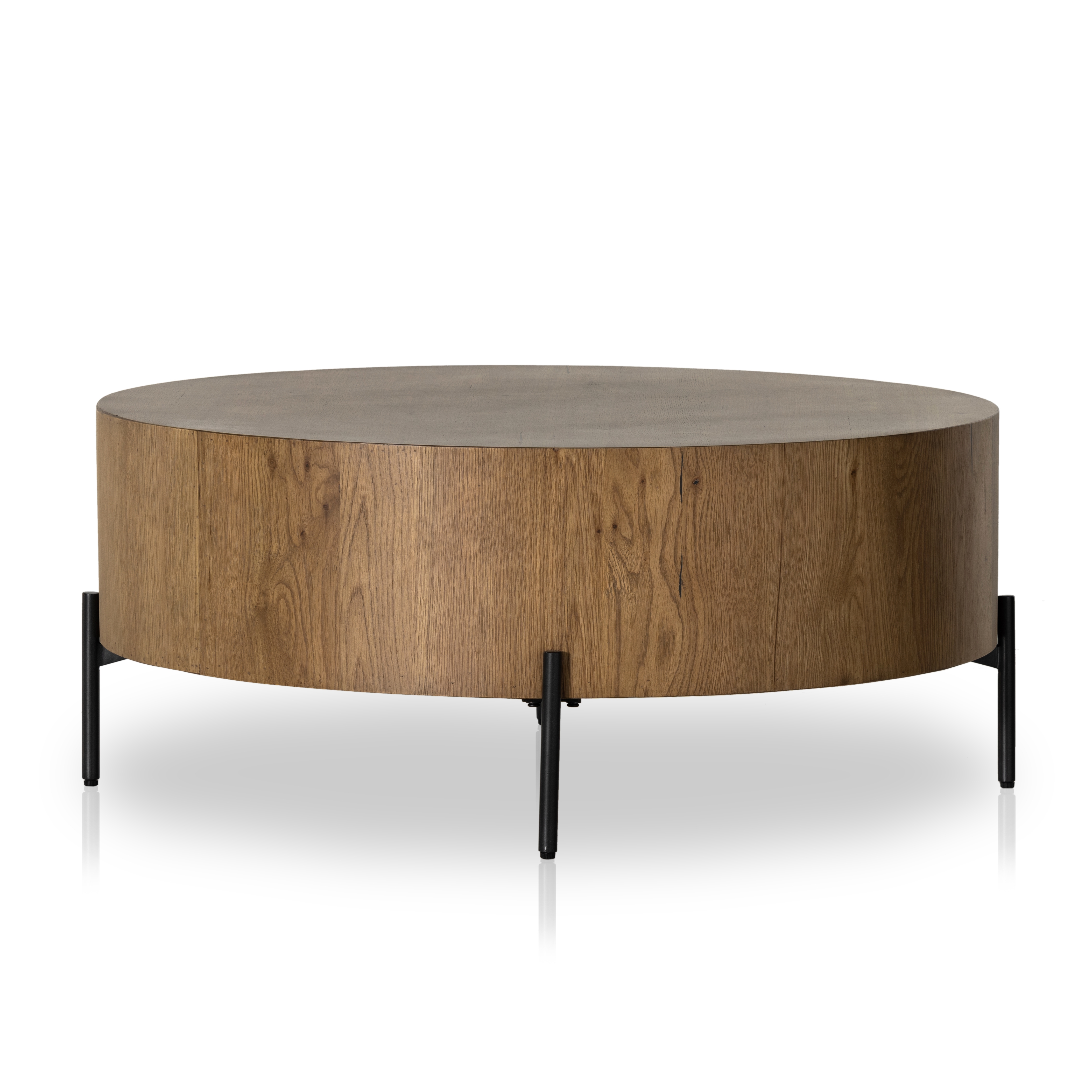 Eaton Drum Coffee Table-Amber Oak Resin - Image 4