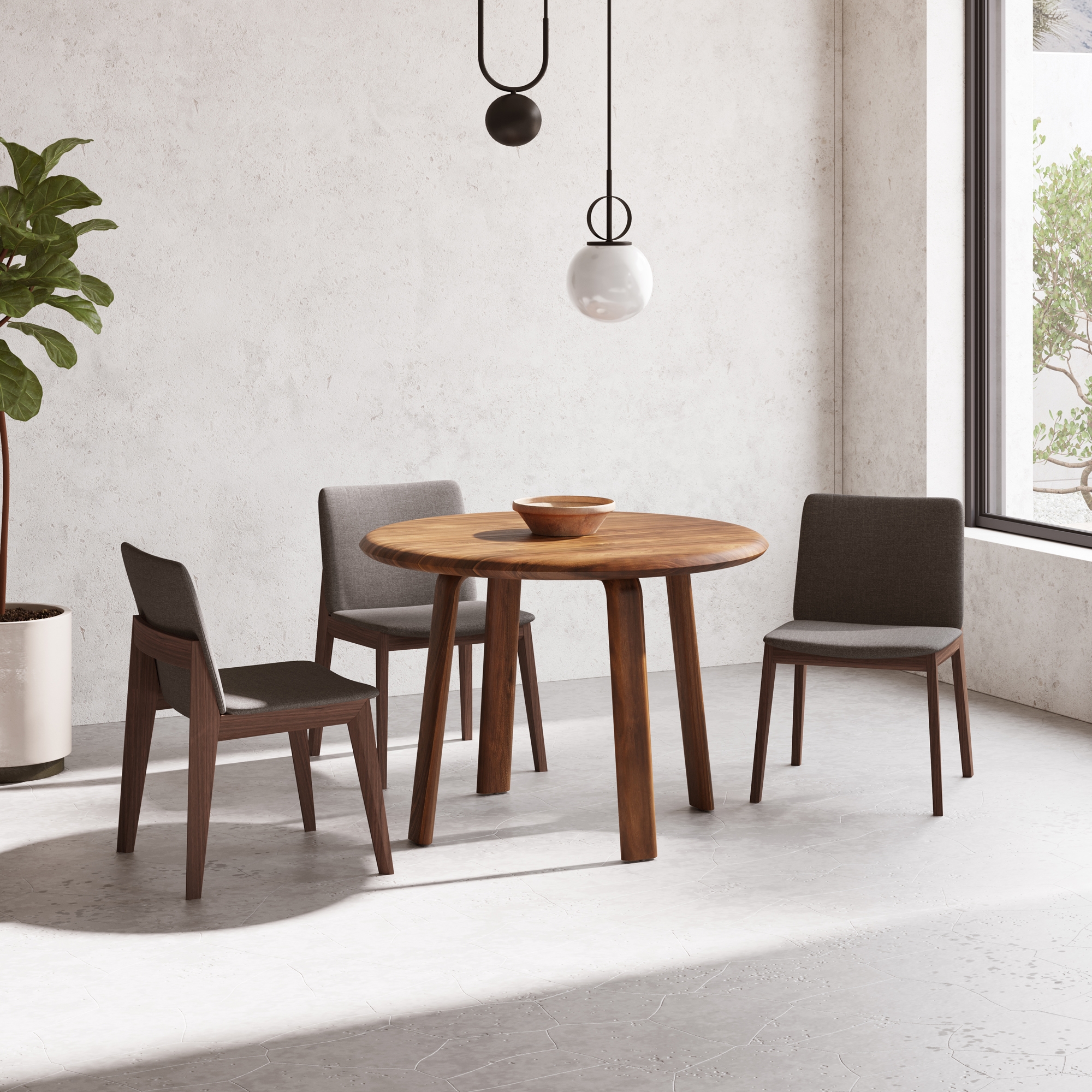 Deco Dining Chair Dark Grey - Set Of Two - Image 5