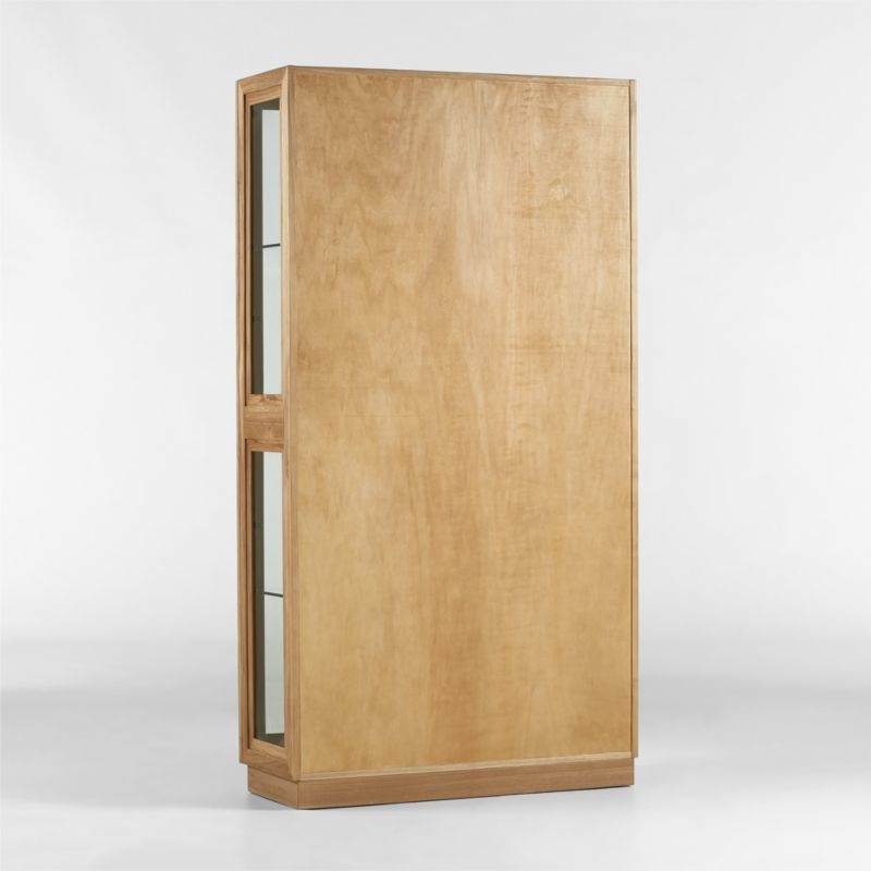 Calypso Glass and Natural Wood Storage Cabinet - Image 3