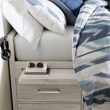 Cleary Captain's Bed, Full, Simply White - Image 1