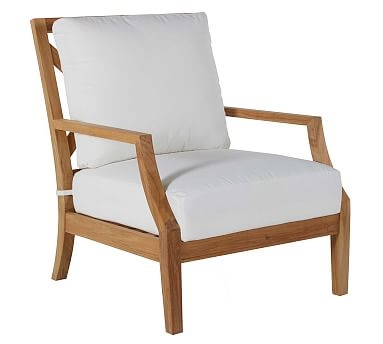 Kesao Lounge Chair Cushions, Sunbrella(R) - Outdoor Linen; Navy - Image 0