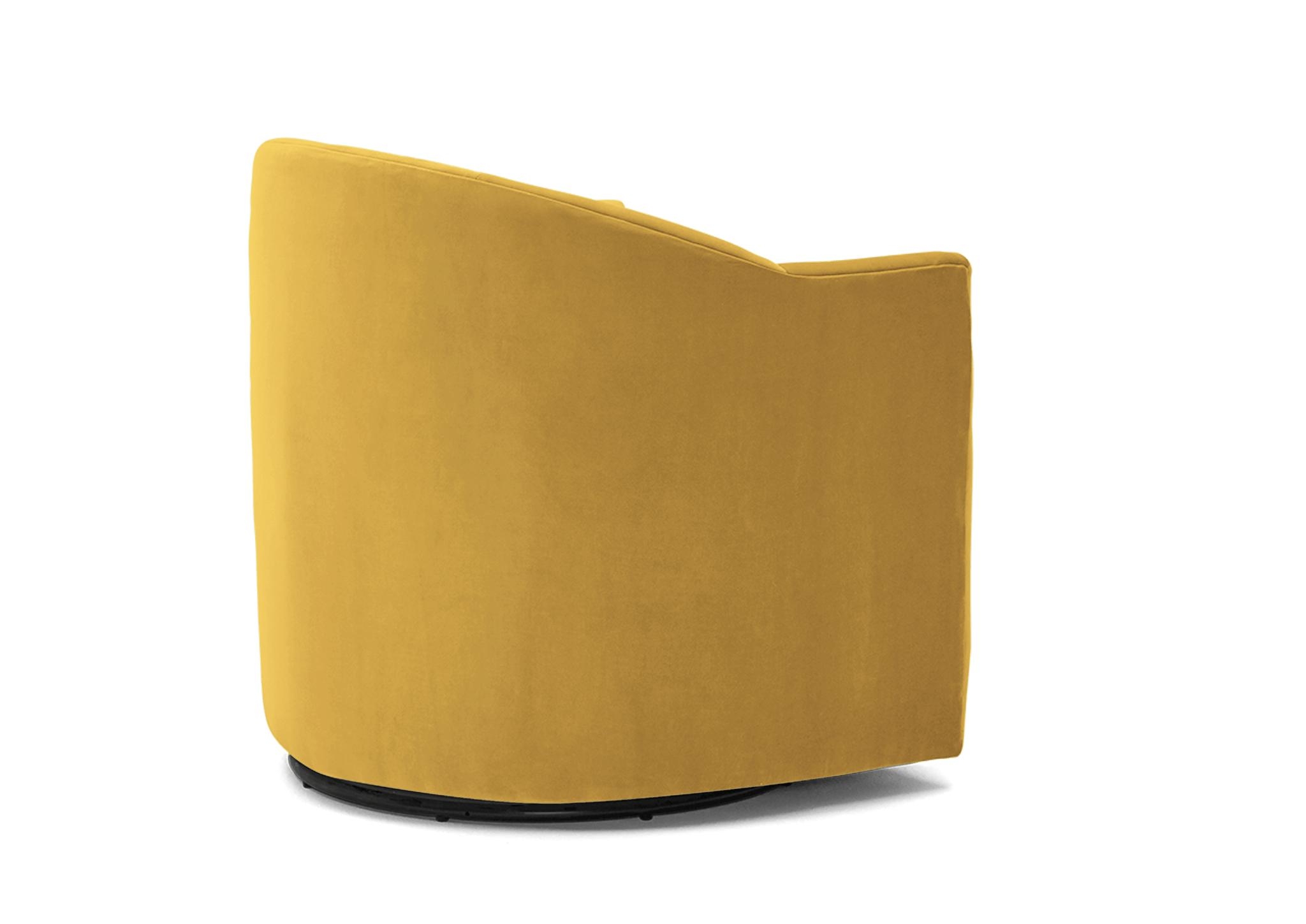 Yellow Jolie Mid Century Modern Swivel Chair - Bentley Daisey - Image 3