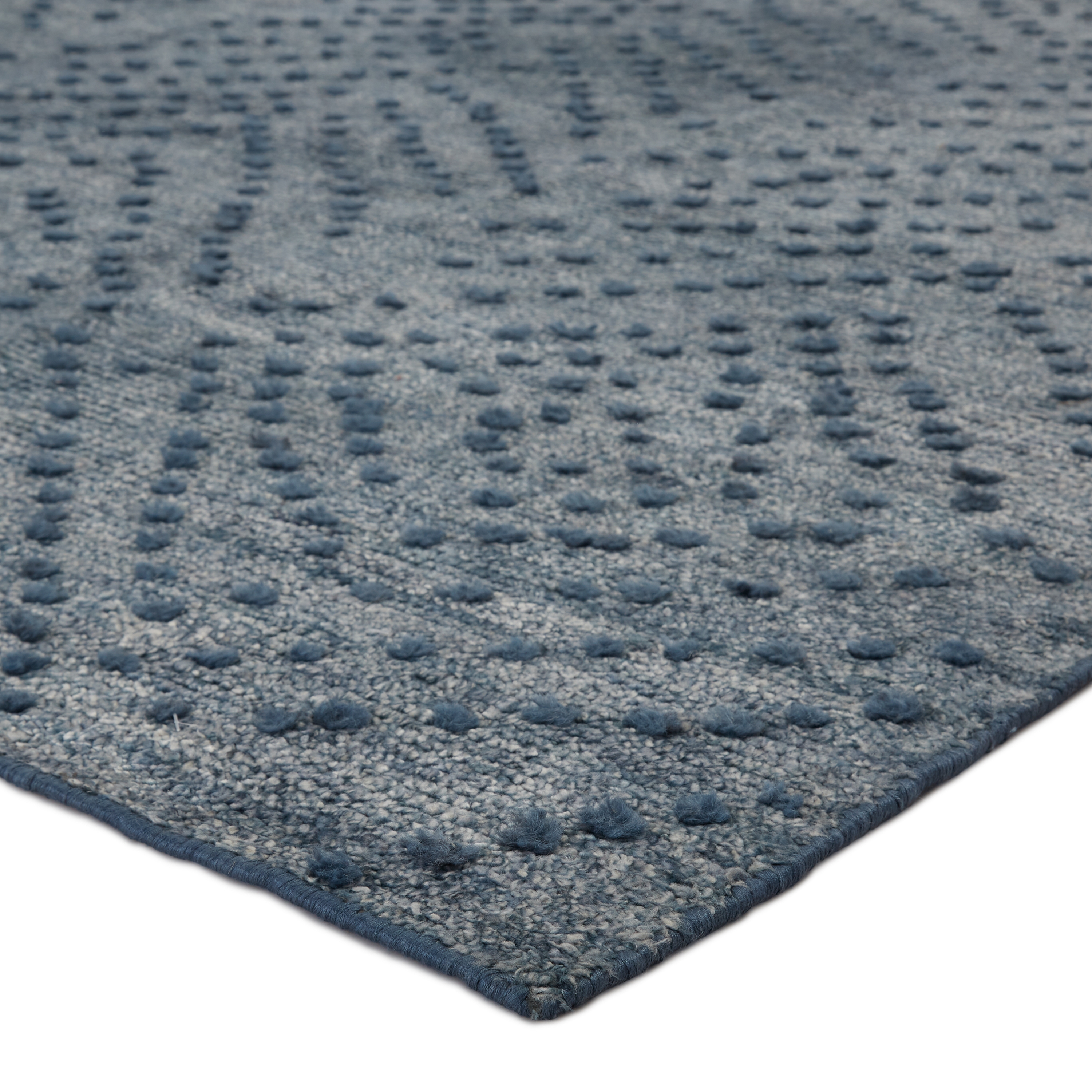 Teyla Handmade Dotted Blue/ Gray Area Rug (5'X8') - Image 1