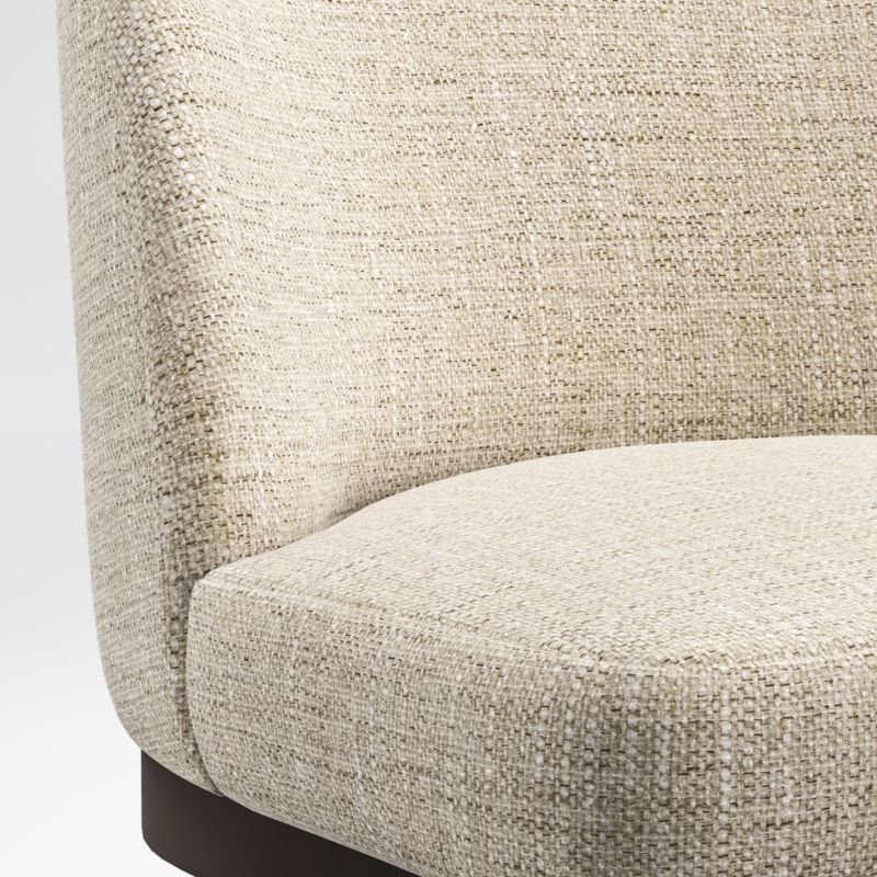 Ana Ivory Counter Stool with Brown Wood Legs - Image 6