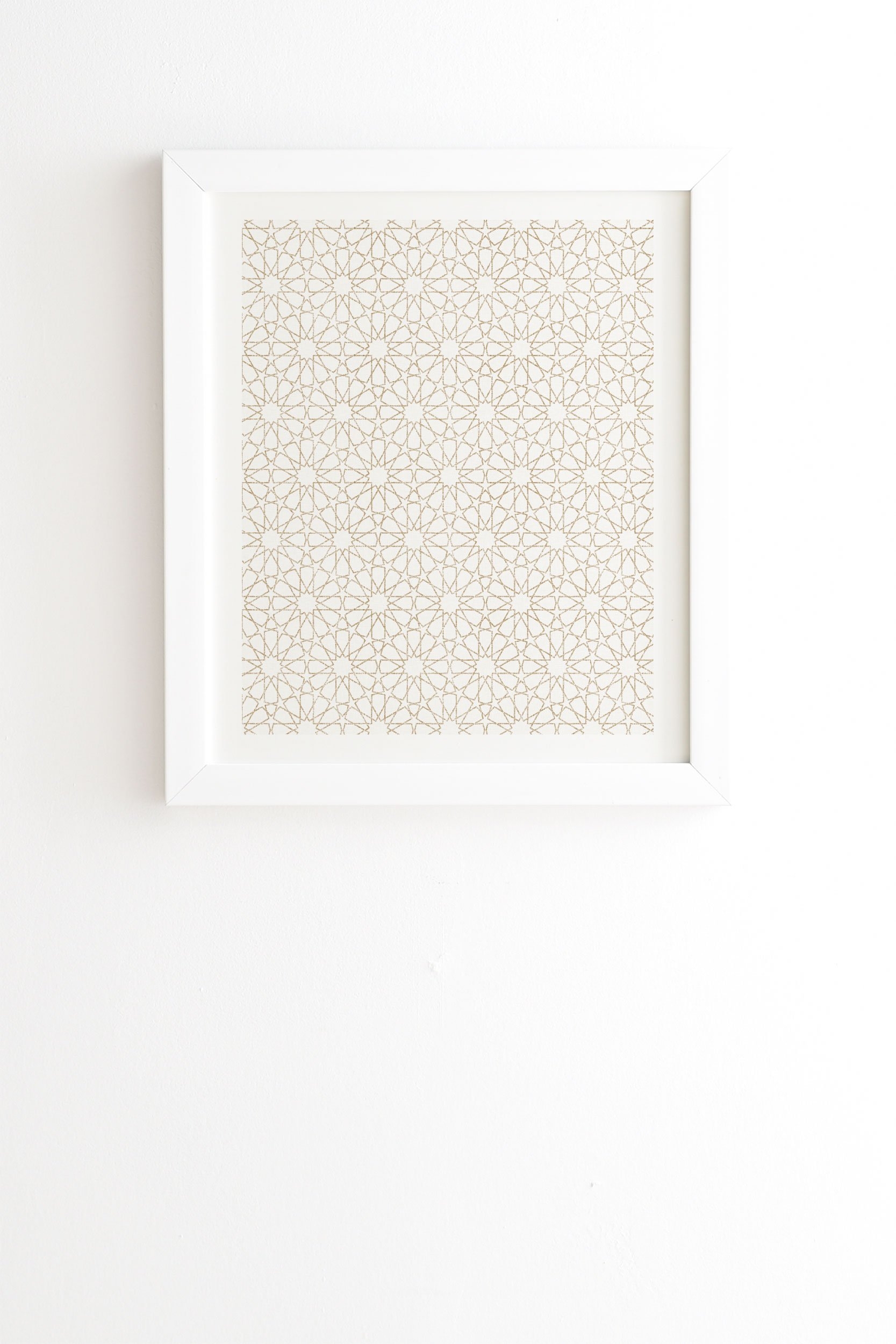 Holli Zollinger MAROK BEIGE White Framed Wall Art - 12" x 12" - Image 0