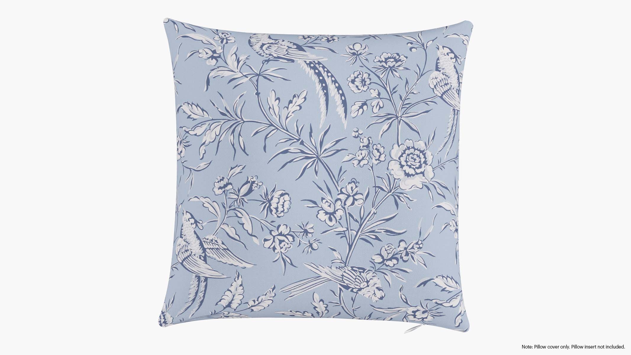 Throw Pillow Cover 16", Blue Aviary, 16" x 16" - Image 0