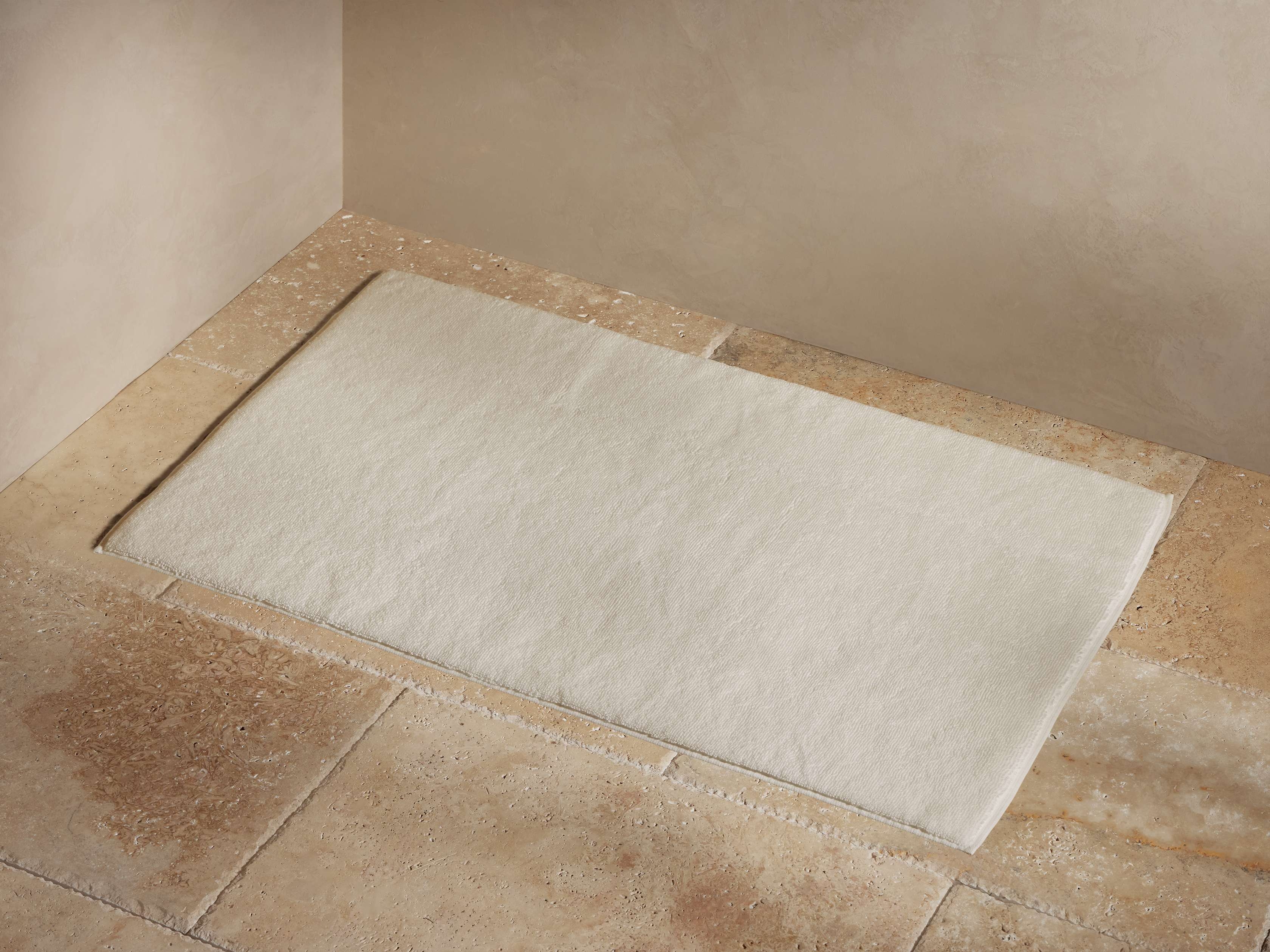 Luxe Turkish Bathmat in Cotton Large White  Ivory  - Image 0