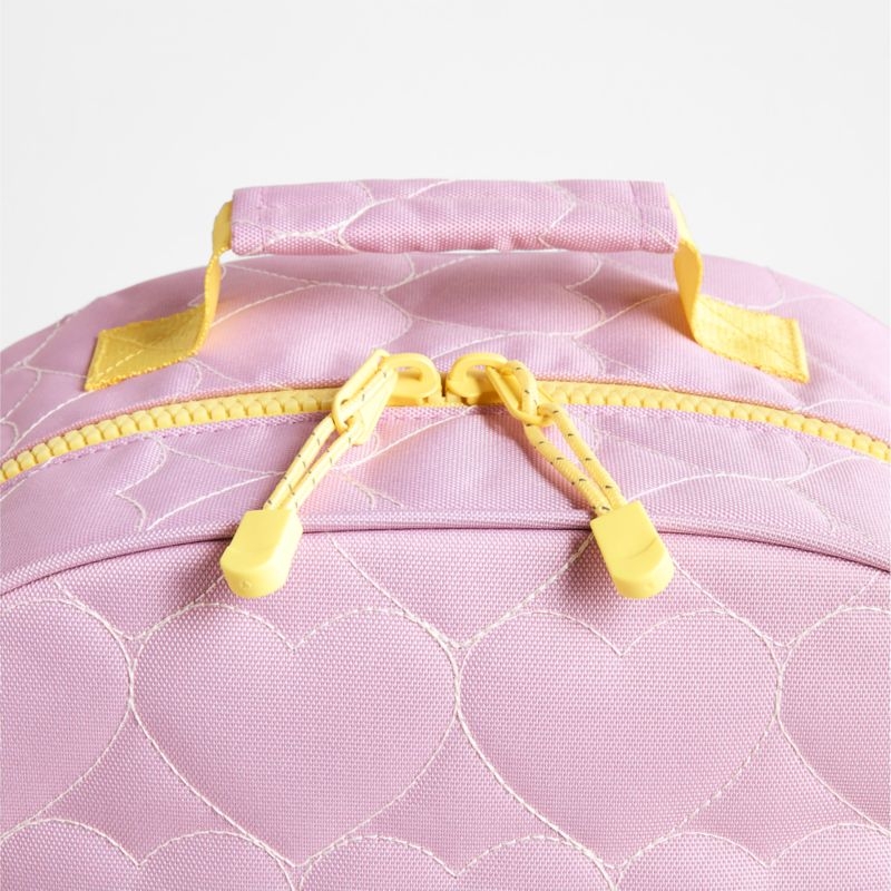 Dreamer Quilted Purple Heart Large Kids Backpack with Side Pockets - Image 5