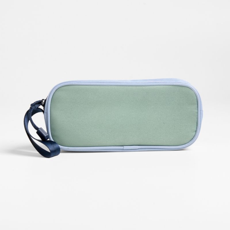 Dreamer Colorblock Green and Blue Soft Kids Pencil Case - Image 1