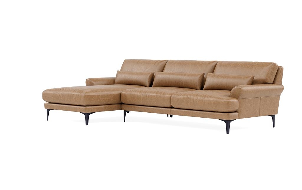 Maxwell Leather Sectional Sofa with Left Chaise by Apartment Therapy - Image 2