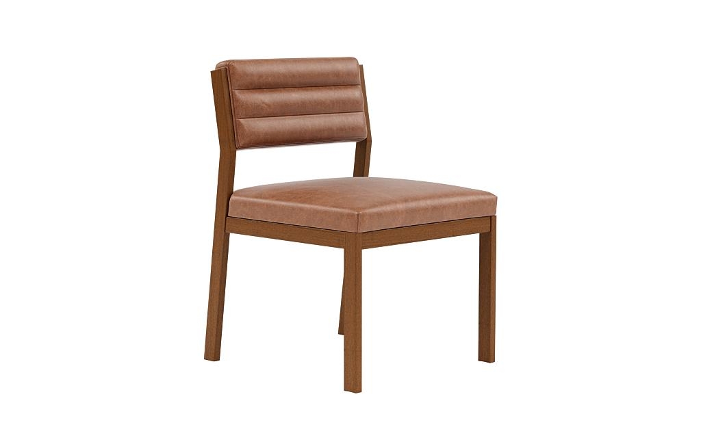 Nora Leather Upholstered Armless Chair - Image 1