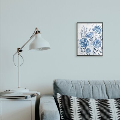 Blue Rose Garden Abstract Toile Florals - Image 0