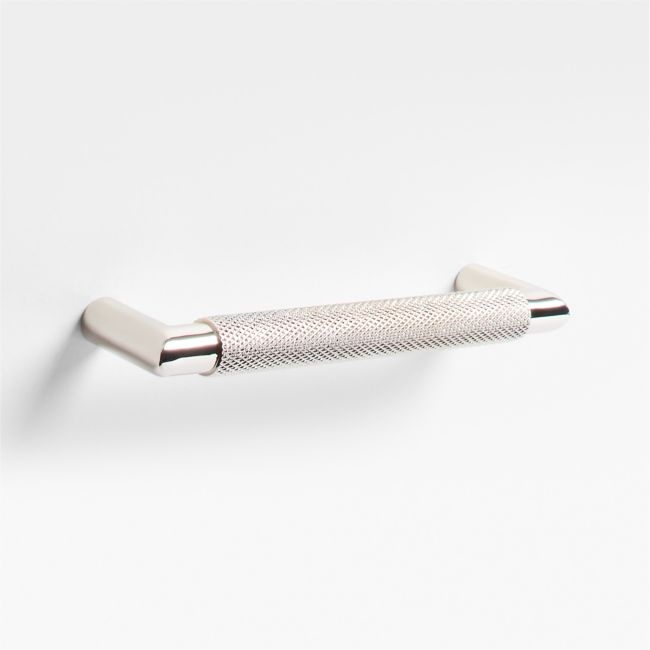 Modern Knurled 5" Polished Chrome Cabinet Pull - Image 0