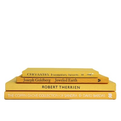 4 Piece Daffodil Stak Authentic Decorative Book Set - Image 0