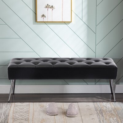 Zakaria Faux Leather Upholstered Bench - Image 0