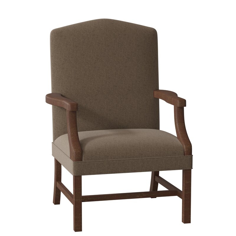 Fairfield Chair Addison Armchair Body Fabric: 3157 Alabaster, Leg Color: Walnut - Image 0