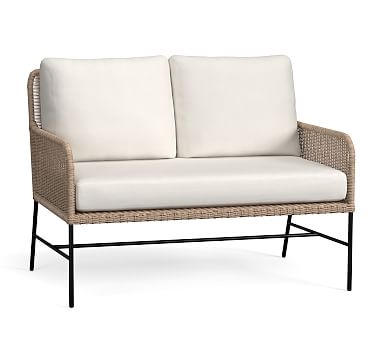 Tulum All-Weather Wicker Loveseat with Cushion - Image 0
