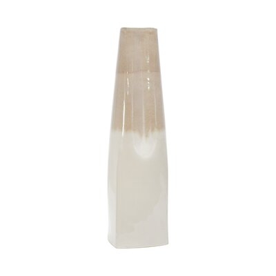 Yergat Beige Ceramic Floor Vase - Image 0