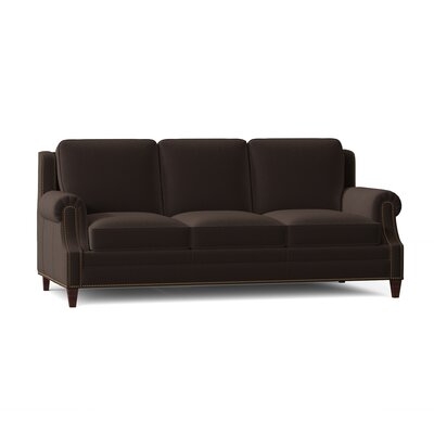 Houck Genuine Leather 86.5" Rolled Arm Sofa - Image 0