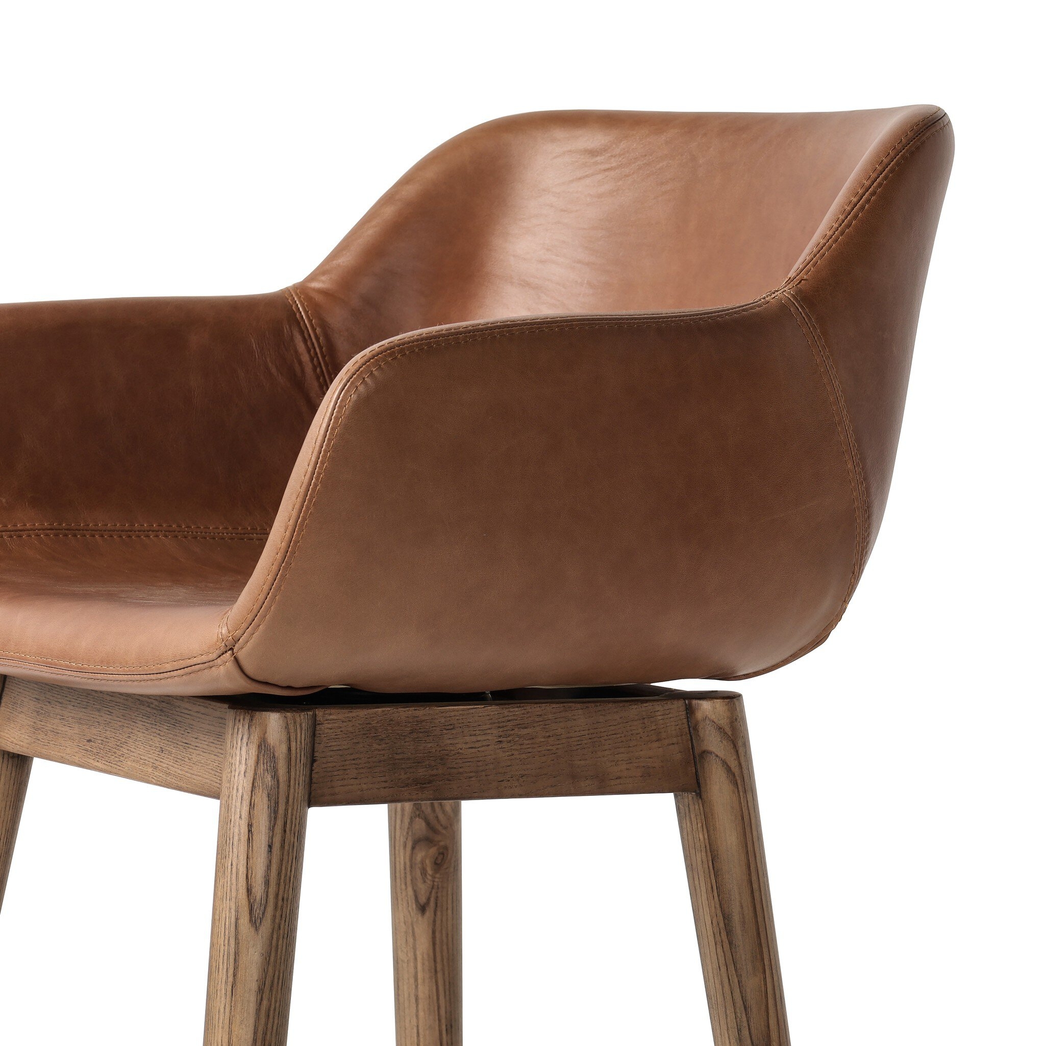 Hannah Swivel Bar + Counter Stool - Sonoma Chestnut - Image 5