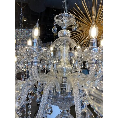 Crystal Chandelier 18 Light Candle Style Classic Traditional Chandelier Lighting Fixture Chandelier - Image 0
