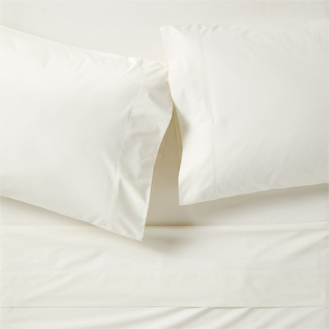 Everyday Snuggle Brushed Cotton  Percale Pampas Ivory Kids Full Sheet Set - Image 0